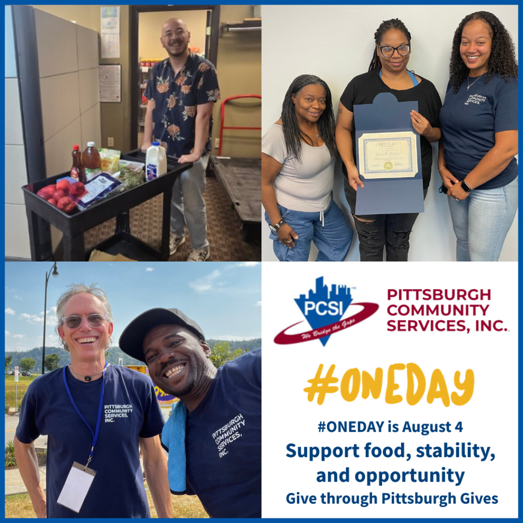 #Oneday is August 4. Support food, stability, and opportunity. Give through Pittsburgh Gives.