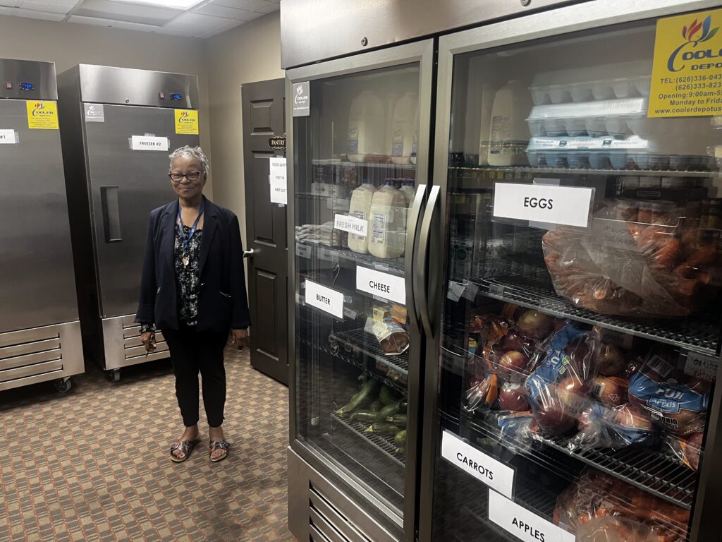 Coolers and freezers in our pantry filled with delicious food.